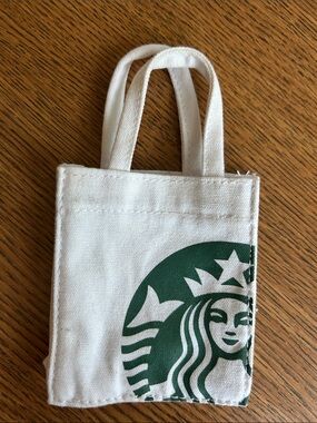 Starbucks White Canvas Gift Card Holder